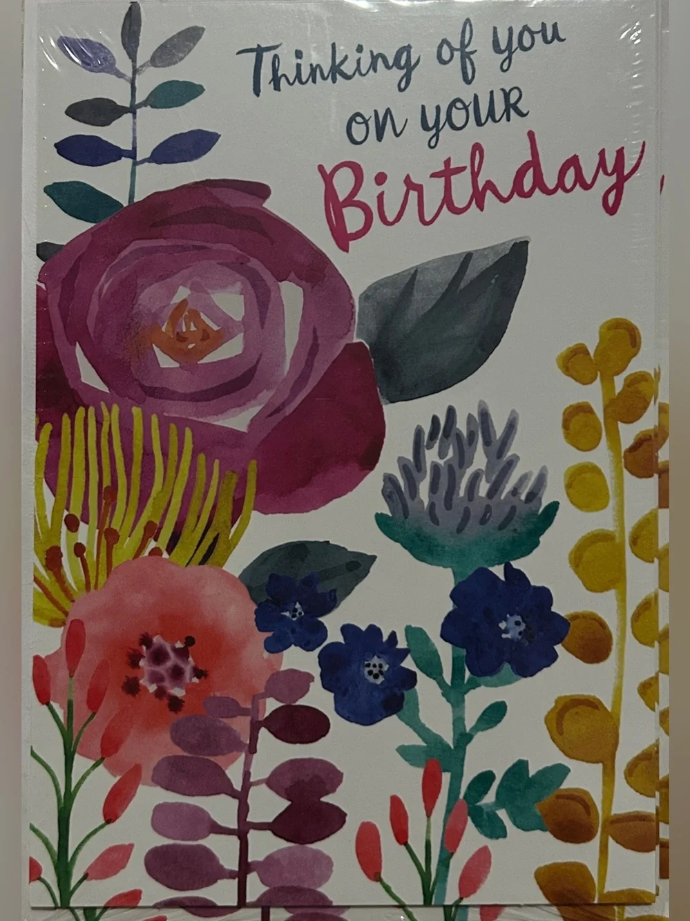 NWT Thinking of You on Your Birthday Greeting Cards Set of 5 Floral
